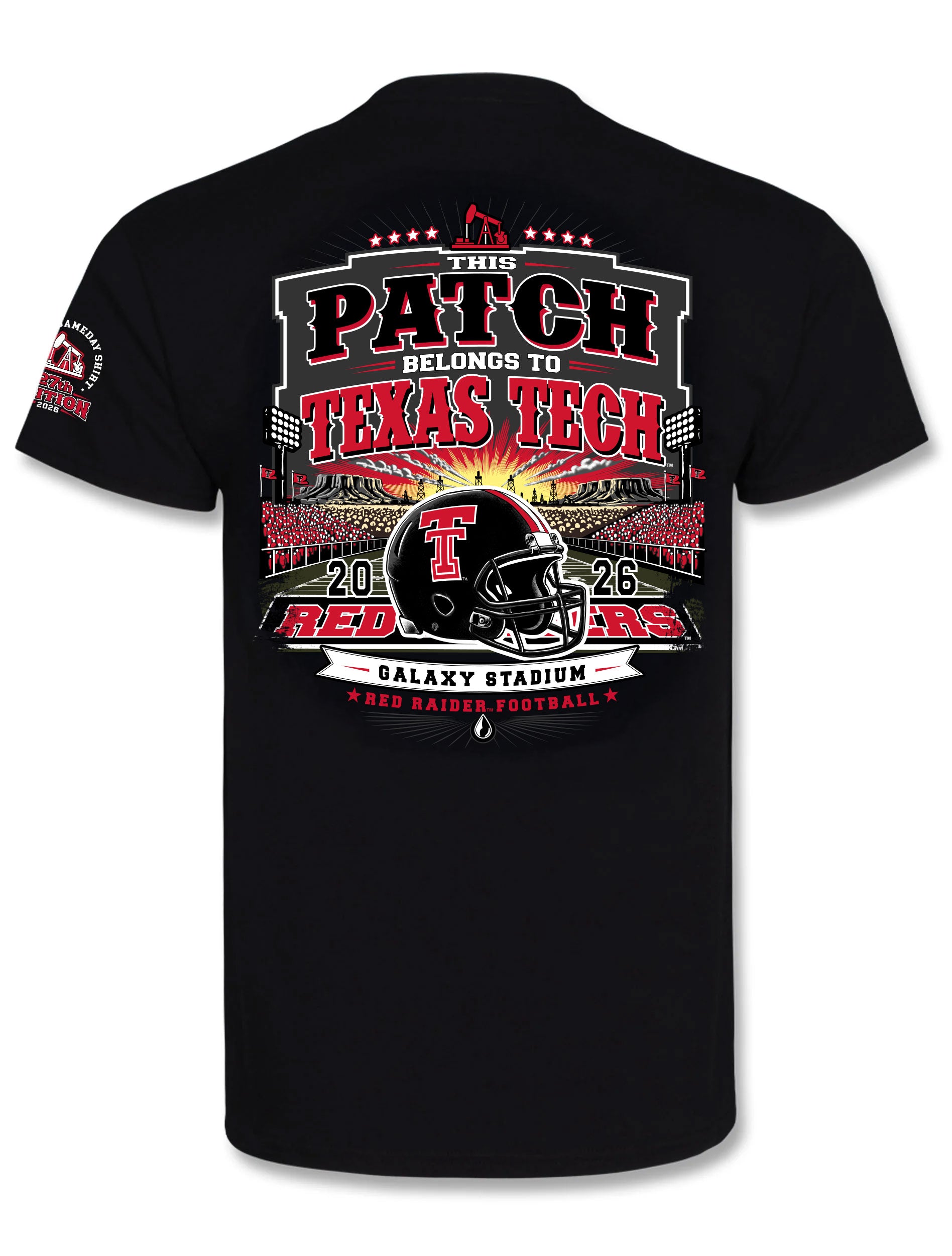 Texas Tech 2026 Official Wreck 'Em Tech Game Day BLACK T-Shirt