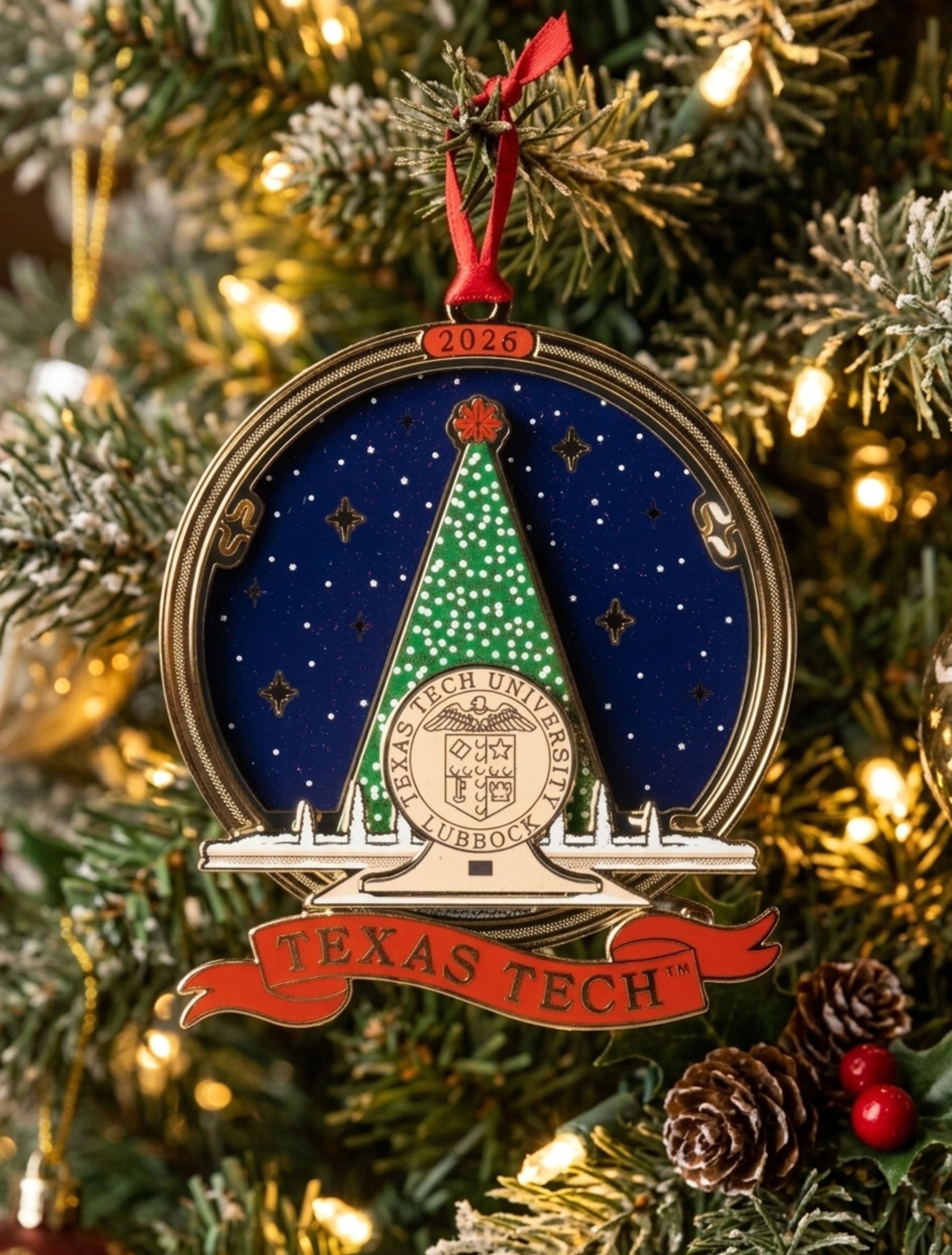 Texas Tech 2026 “Carol of Lights” Official Presidential Ornament
