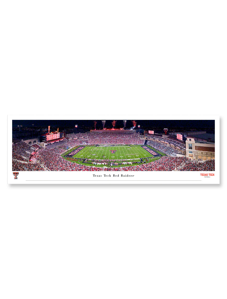 Texas Tech "50 Yard Line" Panoramic Poster of the New Jones AT&T Stadium