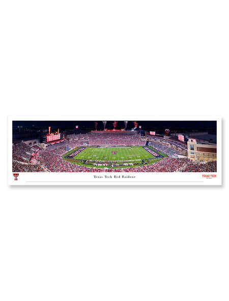 Texas Tech "50 Yard Line" Panoramic Poster of the New Jones AT&T Stadium