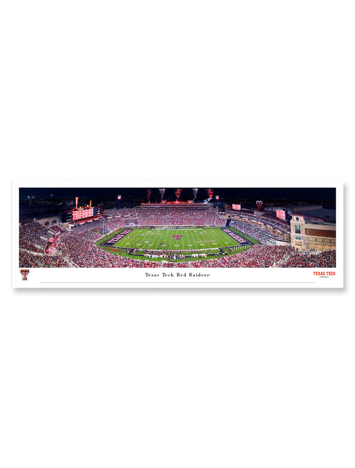 Texas Tech "50 Yard Line" Panoramic Poster of the New Jones AT&T Stadium