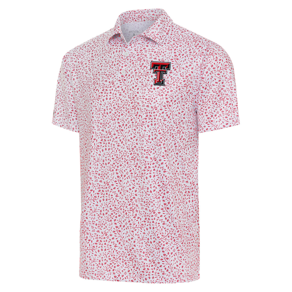 Men's Antigua Red/White Texas Rangers Esteem Polo