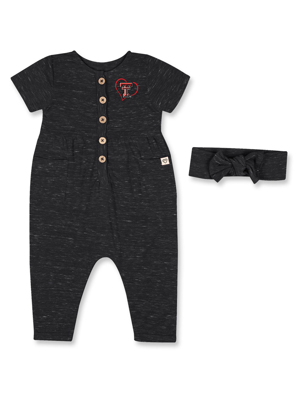 **Texas Tech Arena "Fleet" Infant Romper with Headband