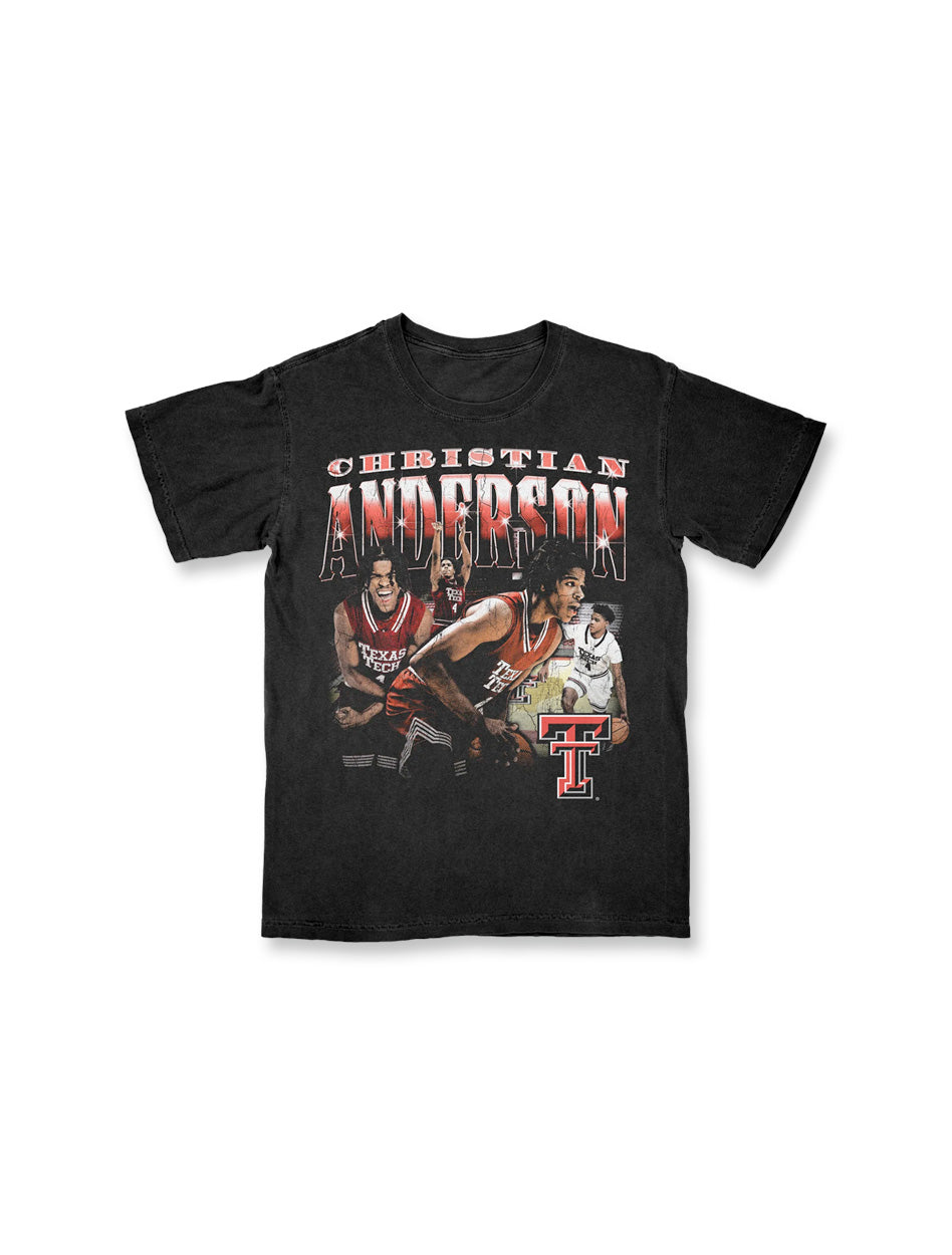 Texas Tech Basketball Official NIL "Christian Anderson 90s" YOUTH T-Shirt