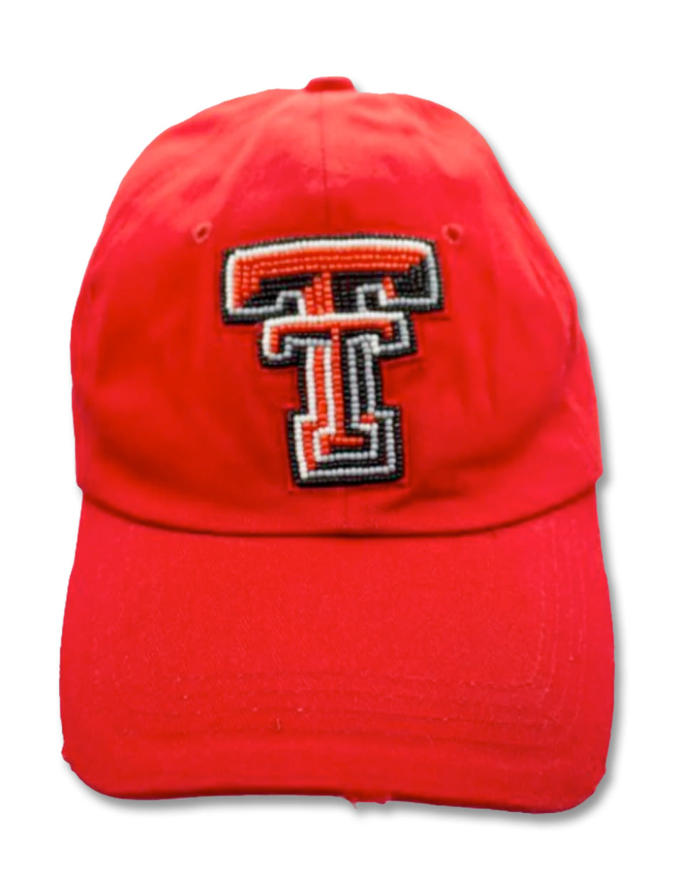 Texas Tech Beaded Double T Adjustable Cap