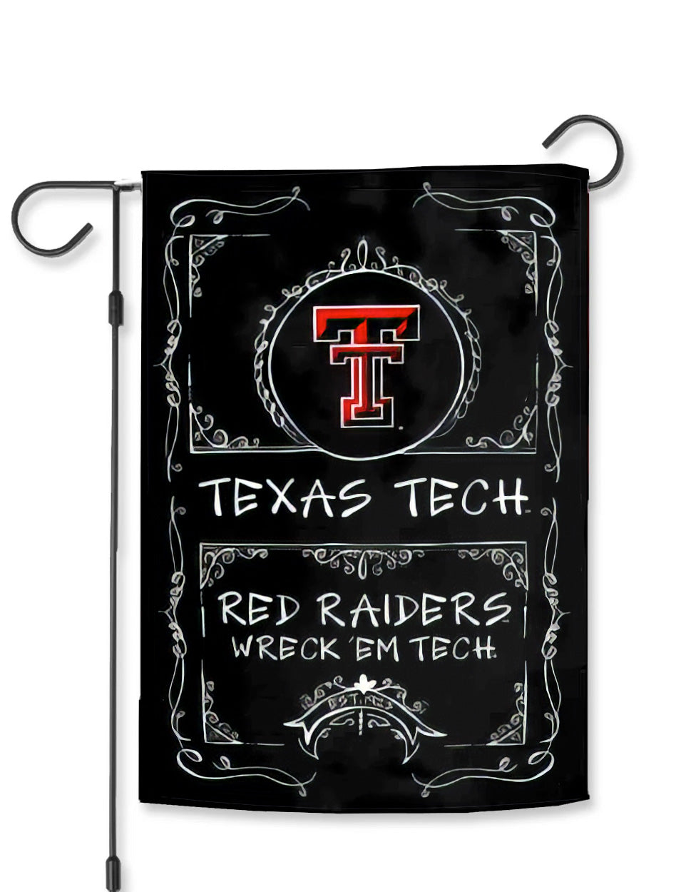 Texas Tech Black and White Garden Flag