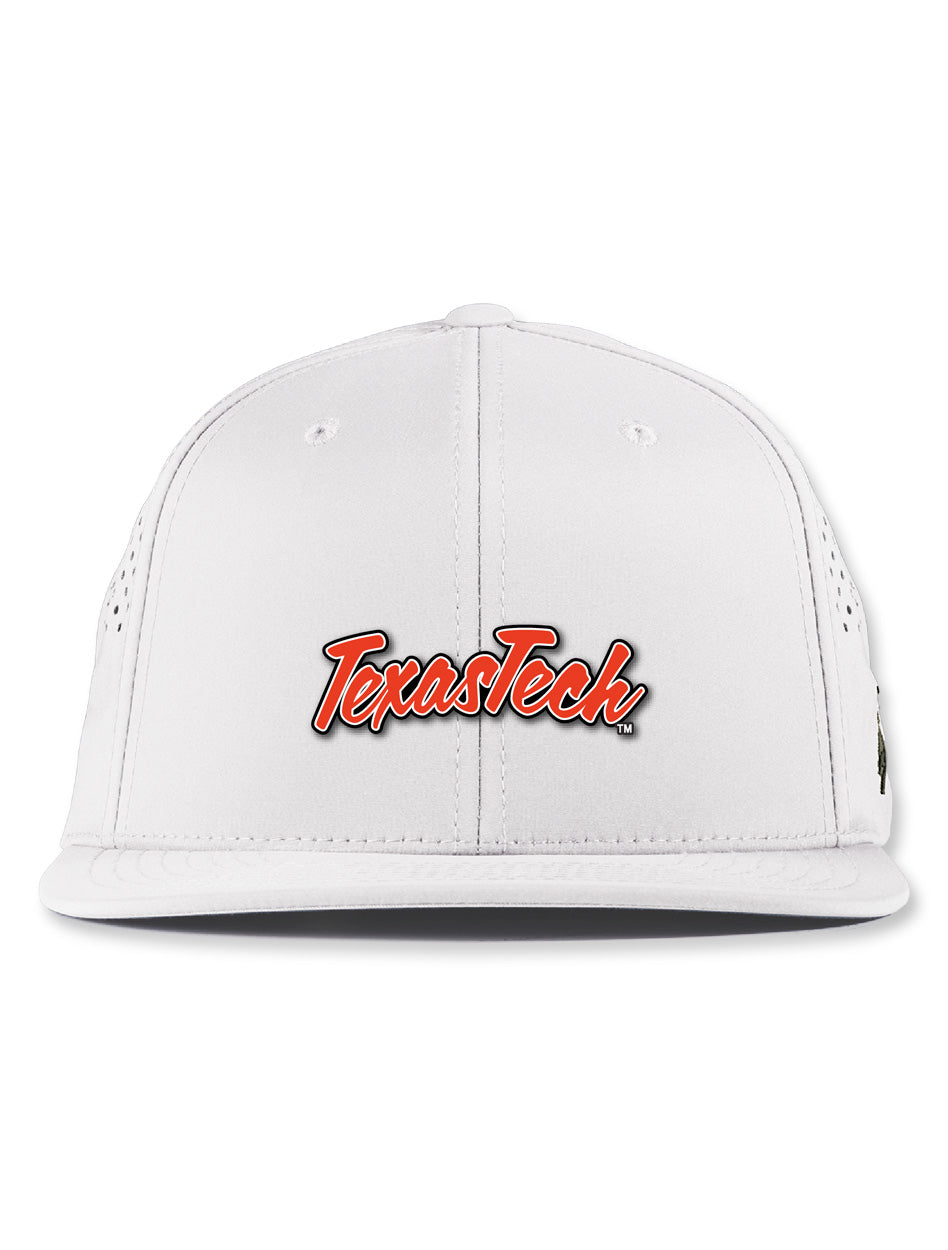 Texas Tech Branded Bills "PVC Script" Snapback White Cap