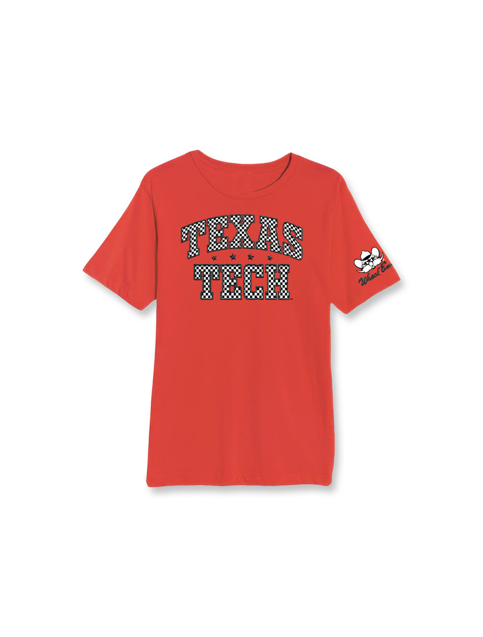 Texas Tech "Checked Out" Glitter Toddler T-Shirt