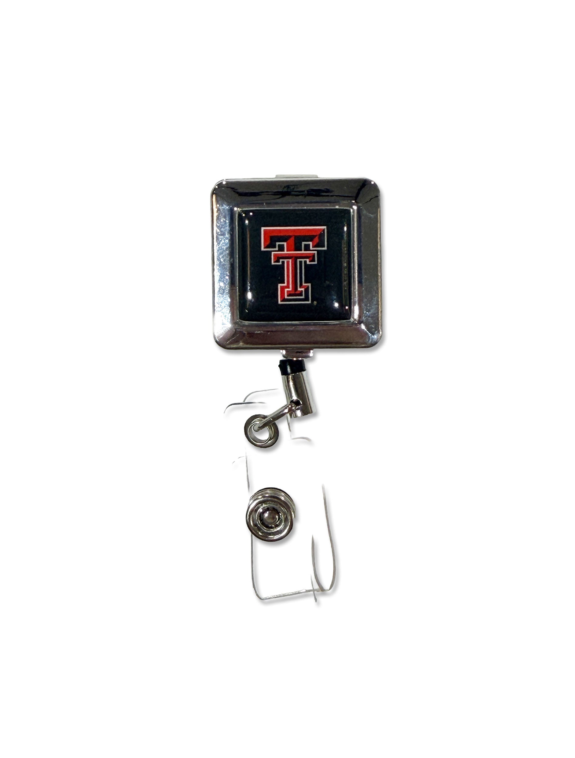 Texas Tech Chrome Border Double T Square Badge Holder