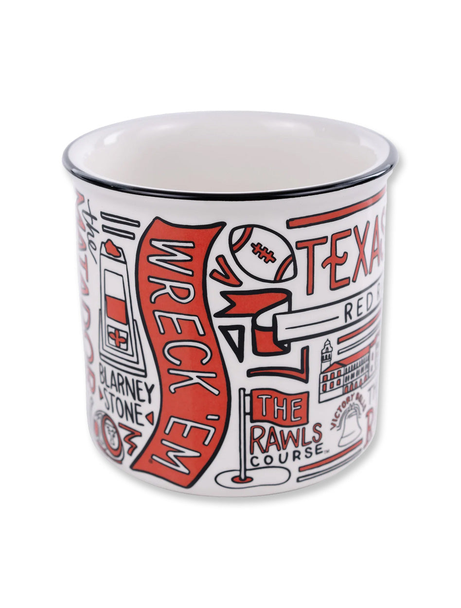 Texas Tech "Collage" 18 oz Campfire Coffee Mug
