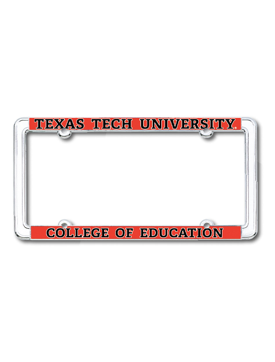 Texas Tech College of Education License Plate Frame