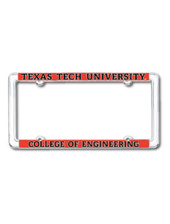 Texas Tech College of Engineering License Plate Frame