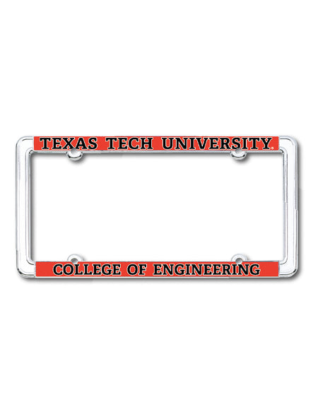 Texas Tech College of Engineering License Plate Frame