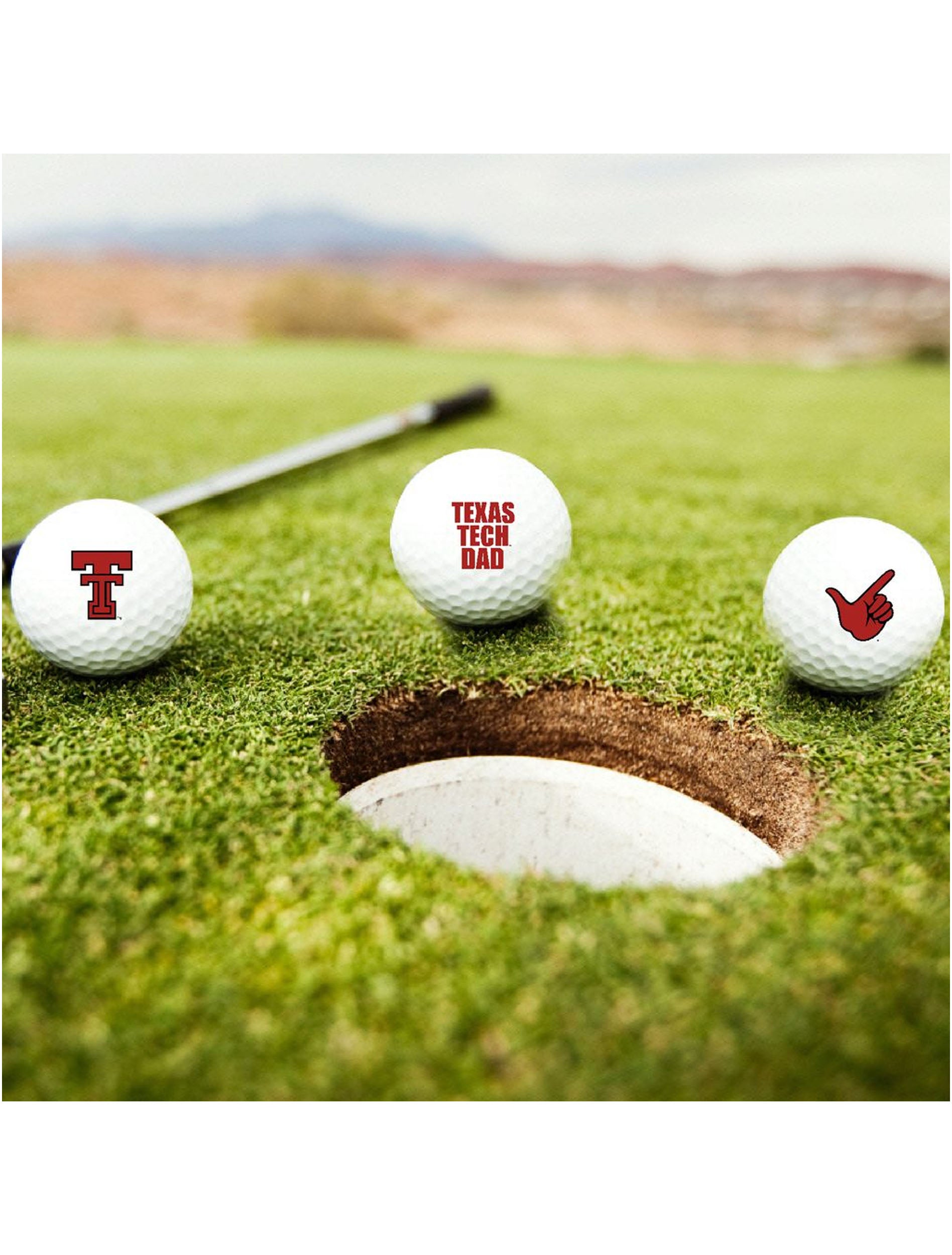 Texas Tech Dad 3 pack Golf Balls