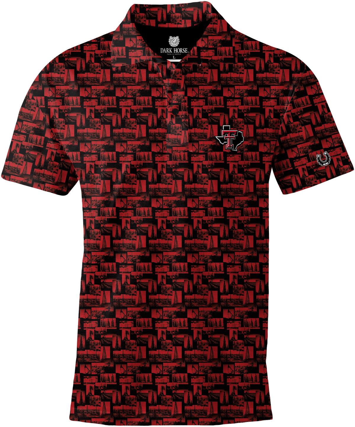 Texas Tech Dark Horse Raider Power "Derrick Heritage" Premium Polo