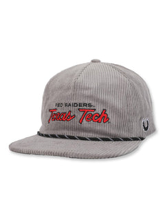 Texas Tech Dark Horse "SL Script" Grey Corduroy Snapback Cap