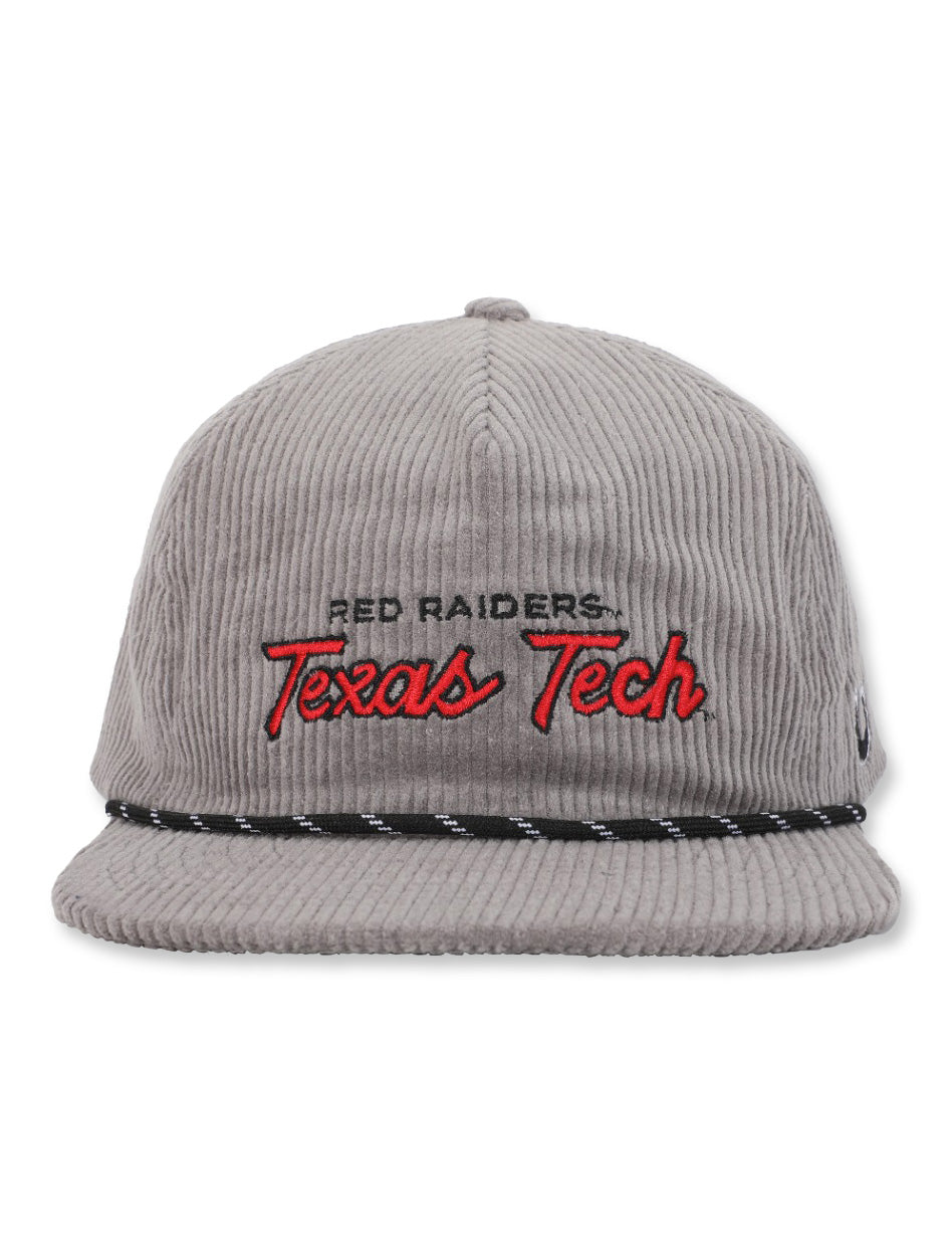 Texas Tech Dark Horse "SL Script" Grey Corduroy Snapback Cap