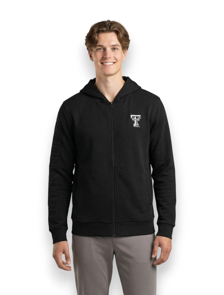 Texas Tech Dark Horse "Blacktop" Pro Full Zip Hoodie
