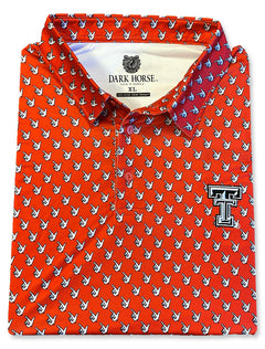 Texas Tech Dark Horse "Guns Up" Premium Red Men's Polo