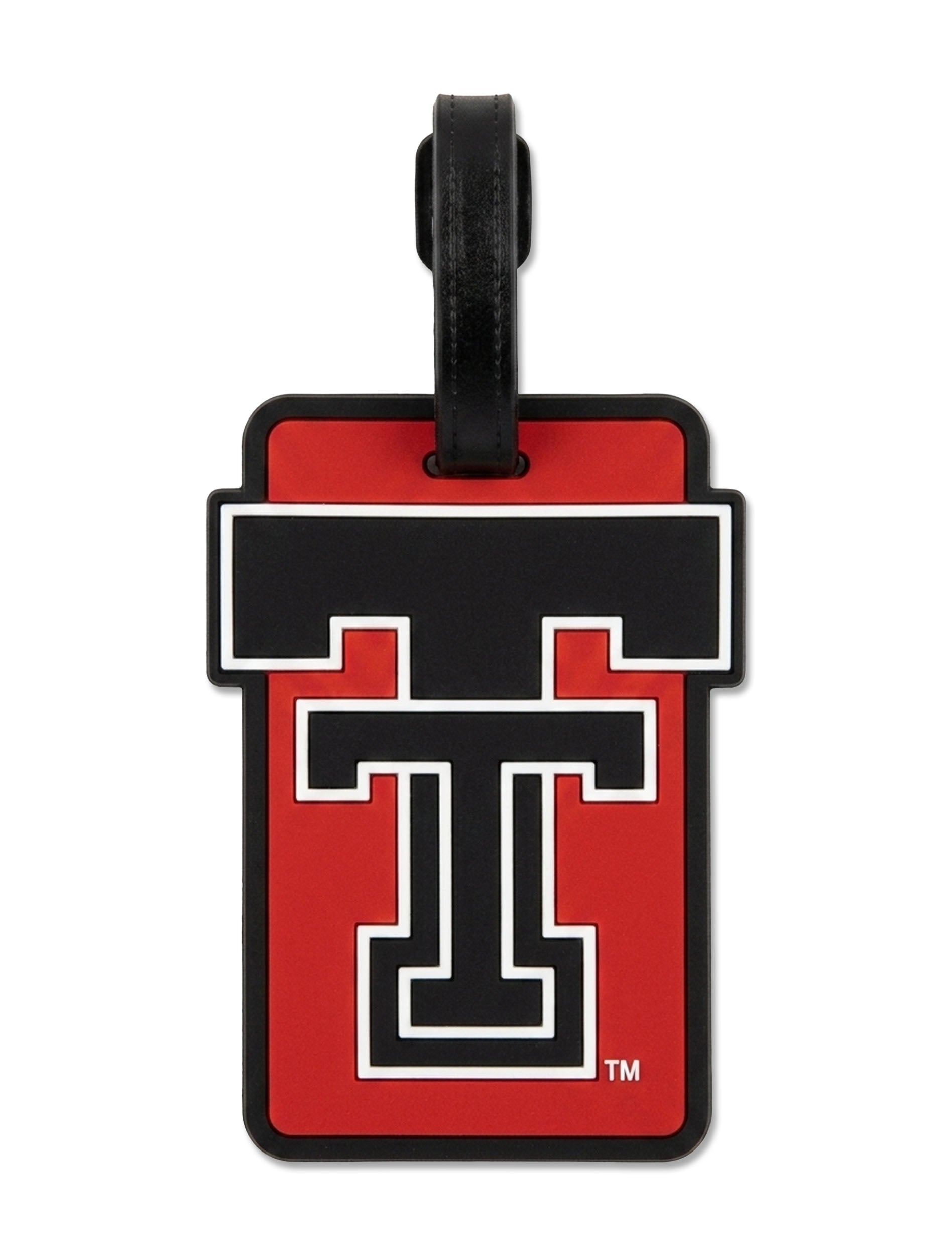 Texas Tech Double T Black & Red Silicone Luggage Tag