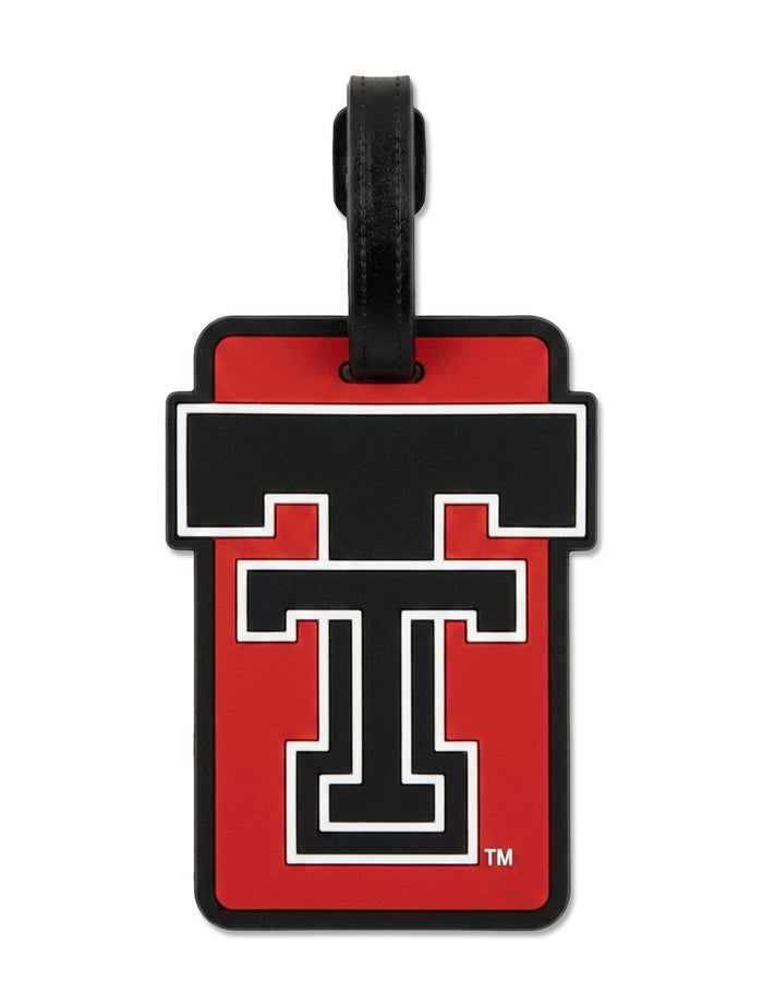 Texas Tech Double T Black & Red Silicone Luggage Tag