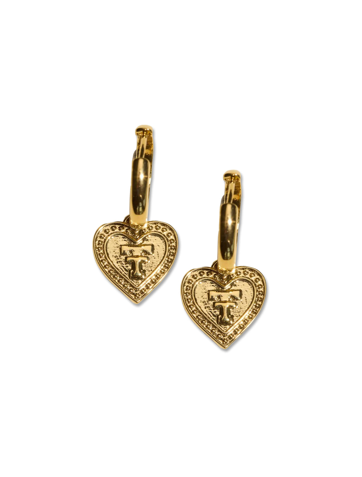 Texas Tech Double T Heart Huggie Earrings
