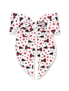 Texas Tech Double T King College Star Print Fabric Bow