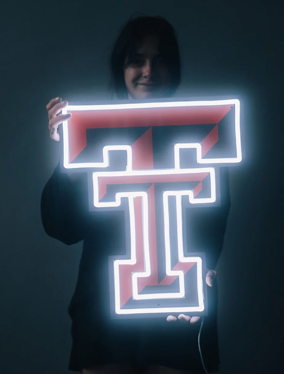 Texas Tech Double T LED Neon Wall Sign