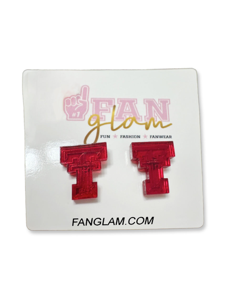 Texas Tech Red Raiders Triple Drop Enamel Earrings