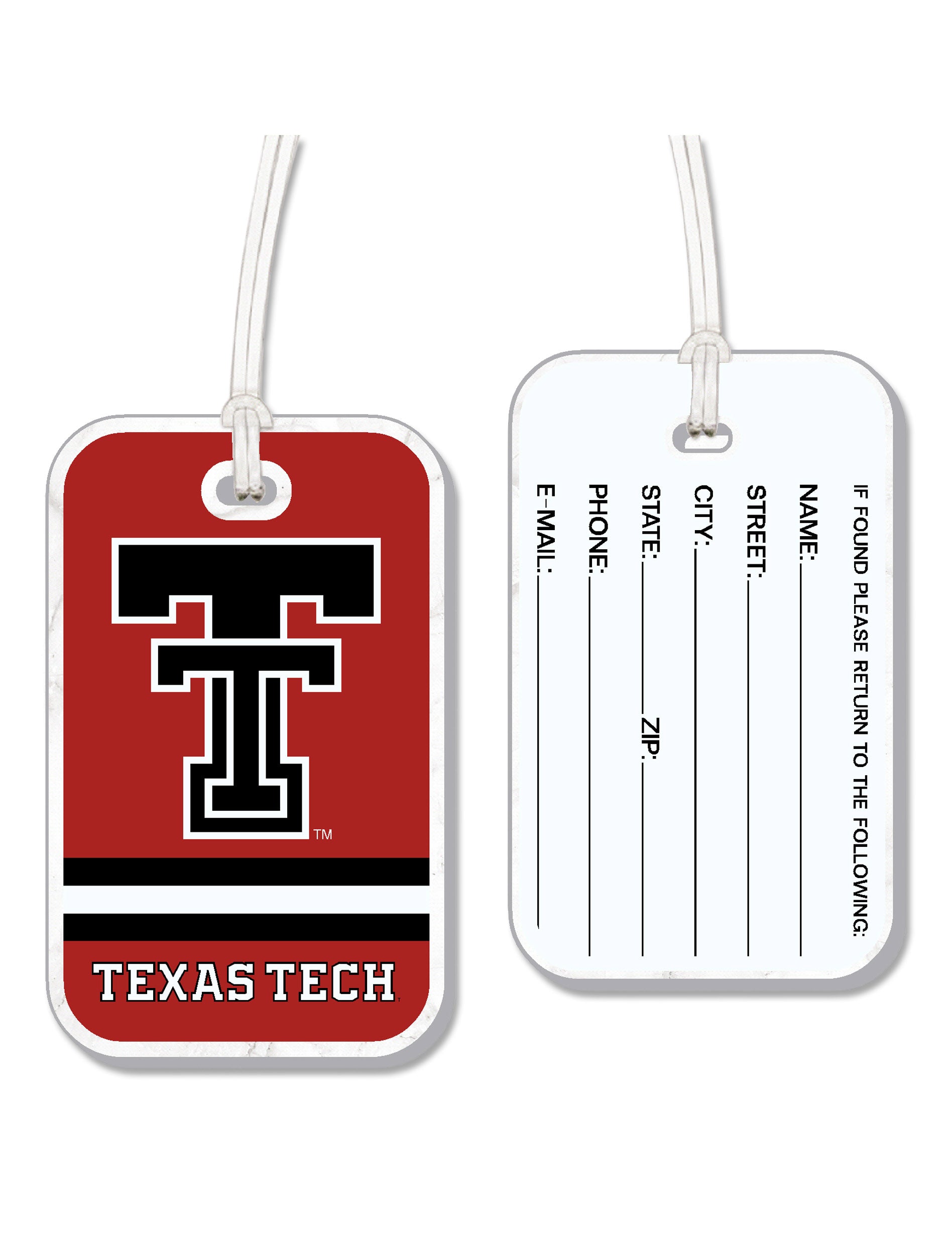 Red Texas Tech Luggage Tag