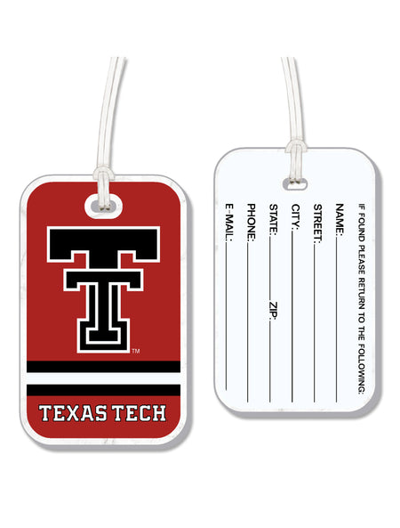 Red Texas Tech Luggage Tag