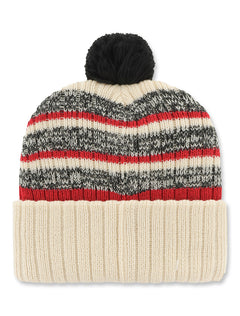 Texas Tech Double T "Tavern" Striped Cuffed Beanie w/ Pom