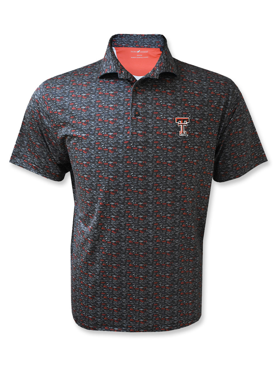 Texas Tech Double T "Classic Cars" Varsity Tailgate Men's Polo