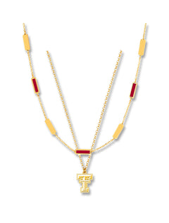 Texas Tech Double T "Havarti" Double Necklace