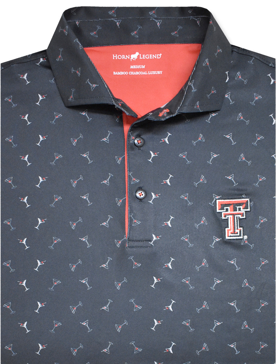 Texas Tech Double T "Martini" Varsity Tailgate Men's Polo