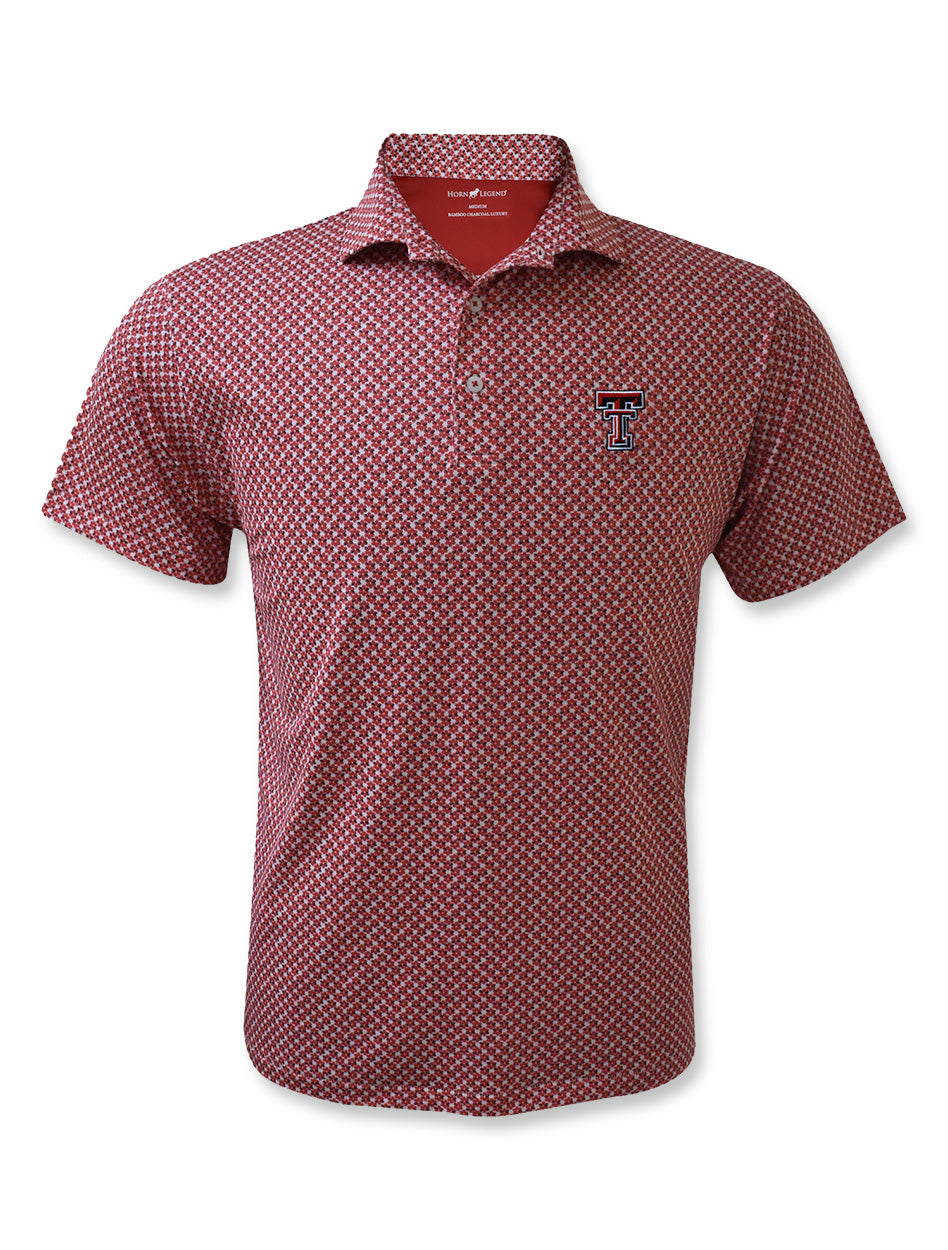Texas Tech Double T "Petals" Varsity Tailgate Men's Polo