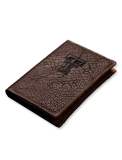 Texas Tech Holtz Double T " The Scholar-Bison" Leather Journal with Shrunken Bison Leather Cover The Scholar