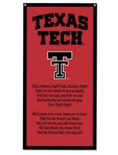 Texas Tech Fight Song Large Flocked Red Felt 18" x 35" Banner