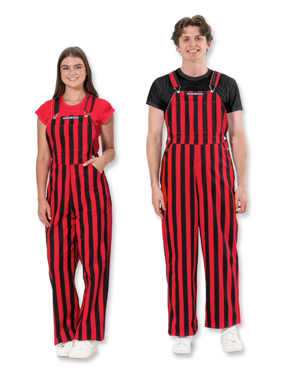 Texas Tech Game Bibs Striped Adult Overalls