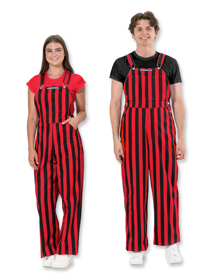 Texas Tech Game Bibs Striped Adult Overalls