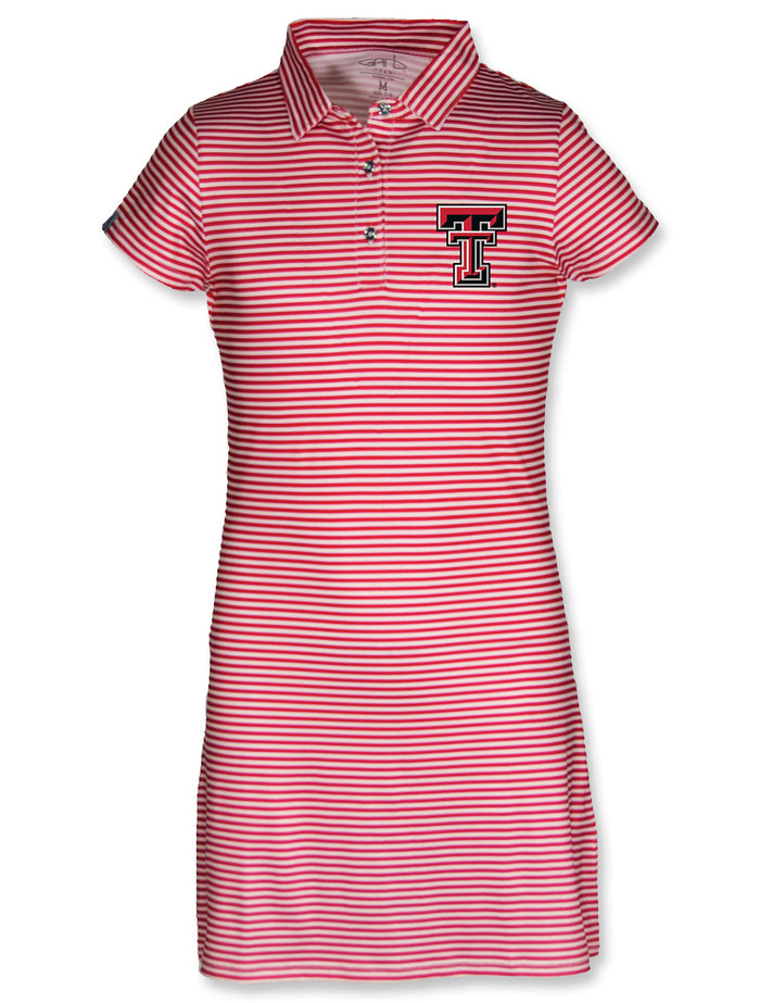 Texas Tech Garb Double T "Beatrice" TODDLER Striped Polo Dress