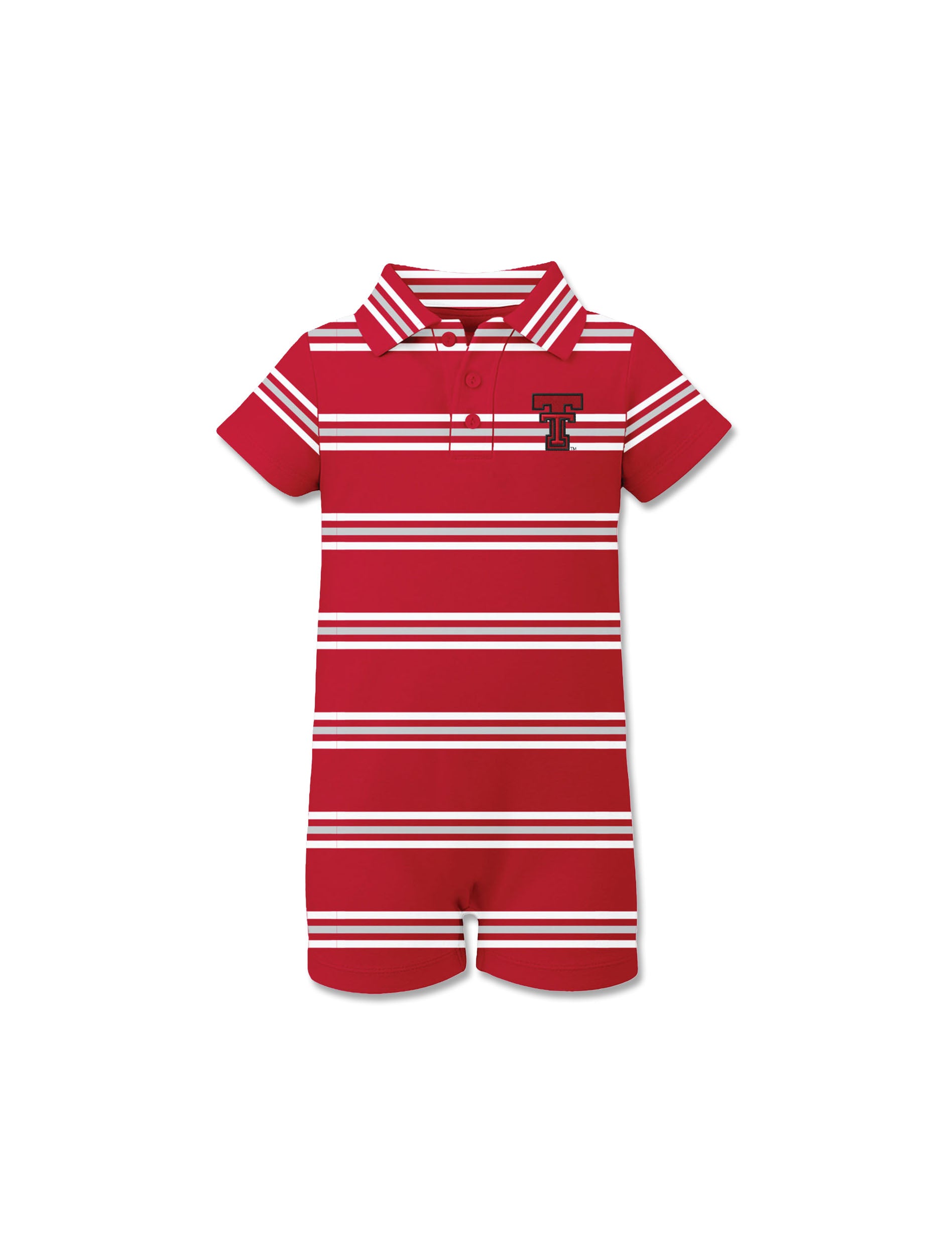 Texas Tech Garb "Kellan" Infant Striped Romper Onesie