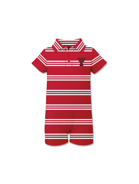 Texas Tech Garb "Kellan" Infant Striped Romper Onesie