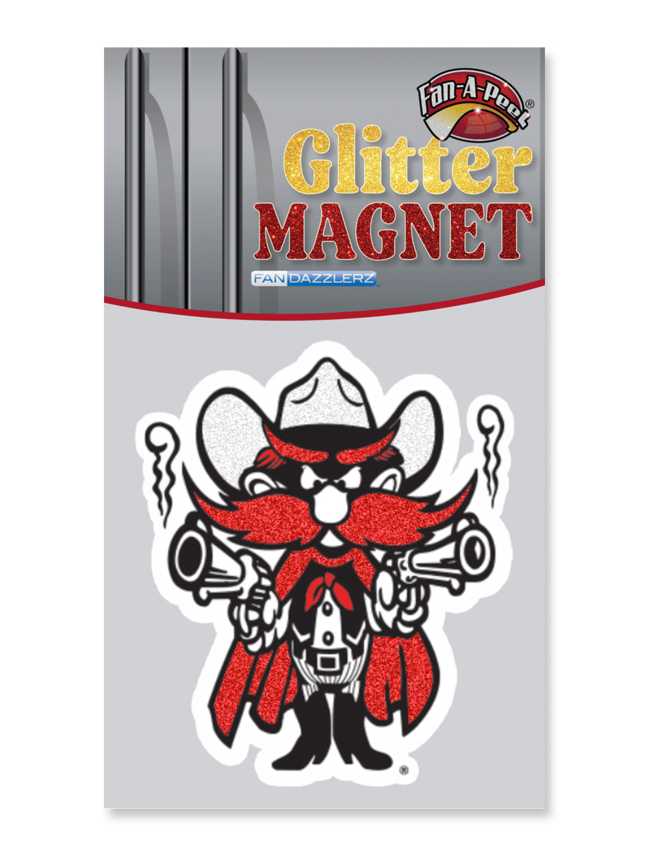 Texas Tech Glitter Raider Red 3" Magnet