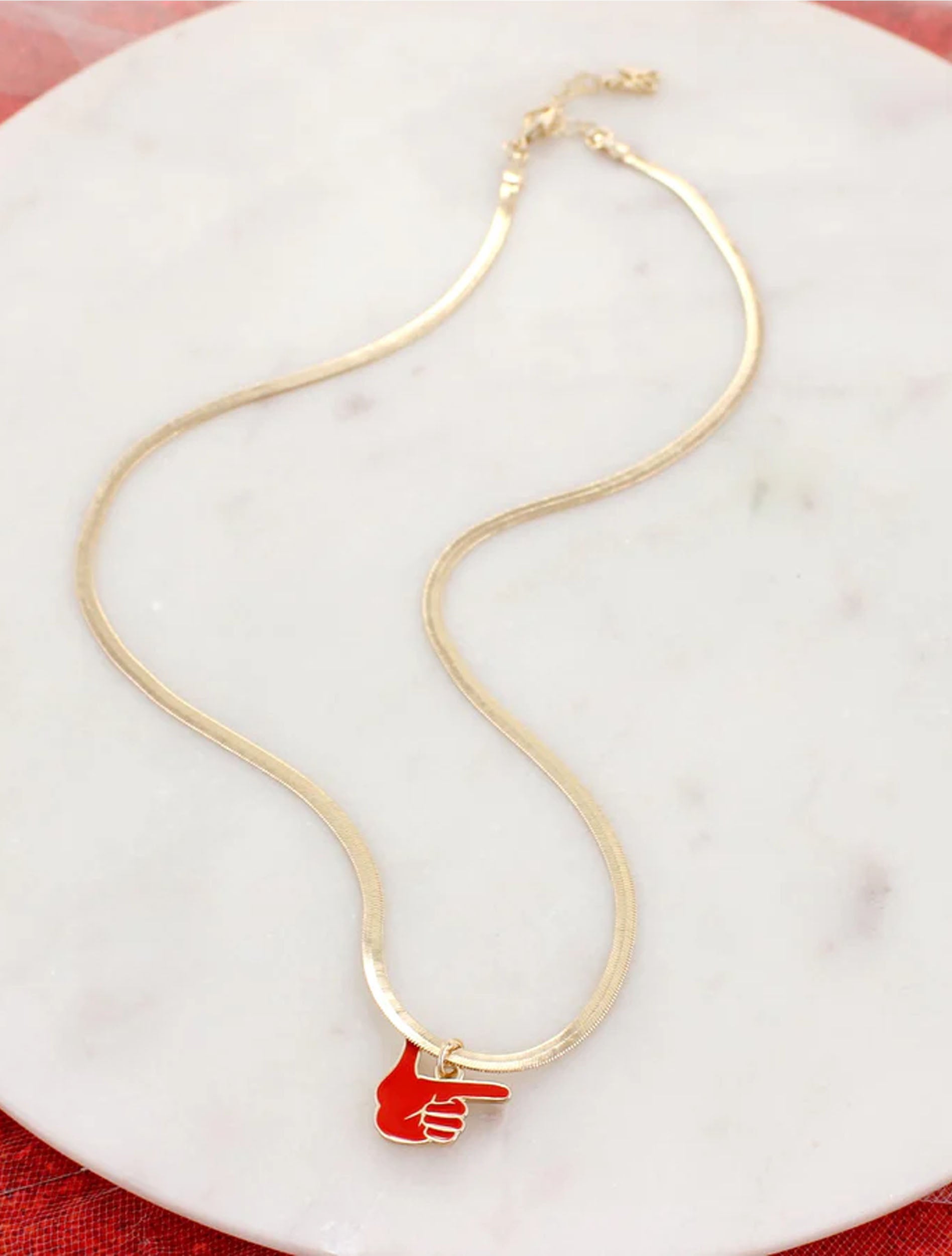 Texas Tech Guns Up Herringbone 18" Necklace