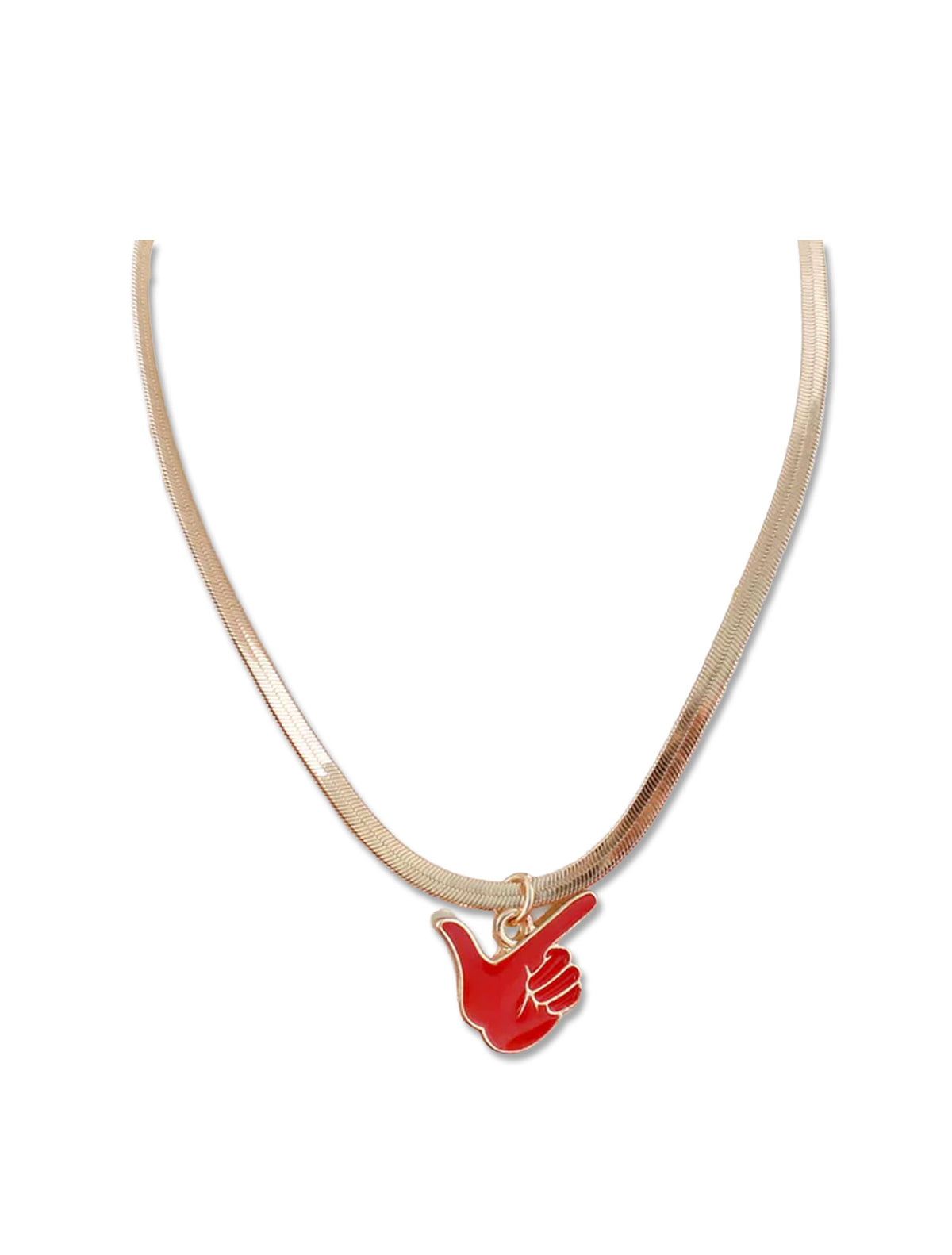 Texas Tech Guns Up Herringbone 18" Necklace