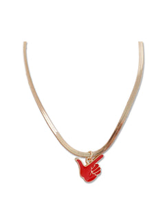 Texas Tech Guns Up Herringbone 18" Necklace