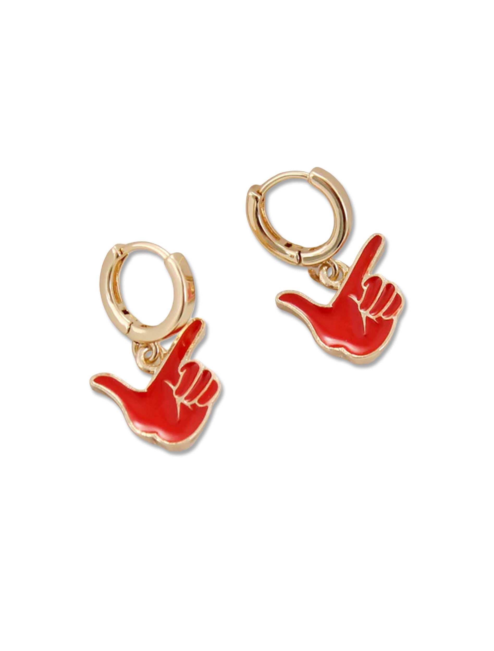 Red Texas Tech Guns Up Earrings