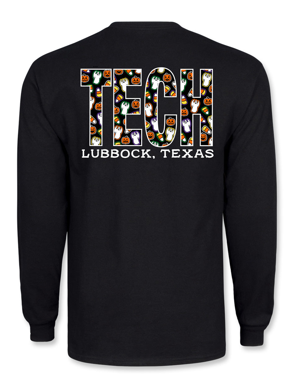 Texas Tech "Halloween Tech Block" Long Sleeve T-Shirt