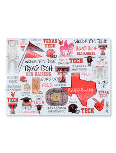 Texas Tech Tempered Glass Cutting Board